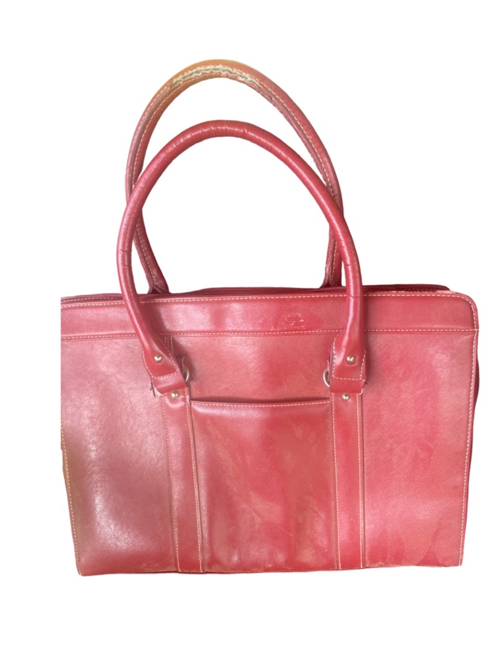 Red Women's Leather-Like Tote Bag - Classic Carryall